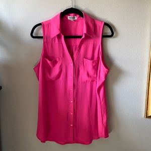 Like New Bright Pink Express Sleeveless Portofino Top